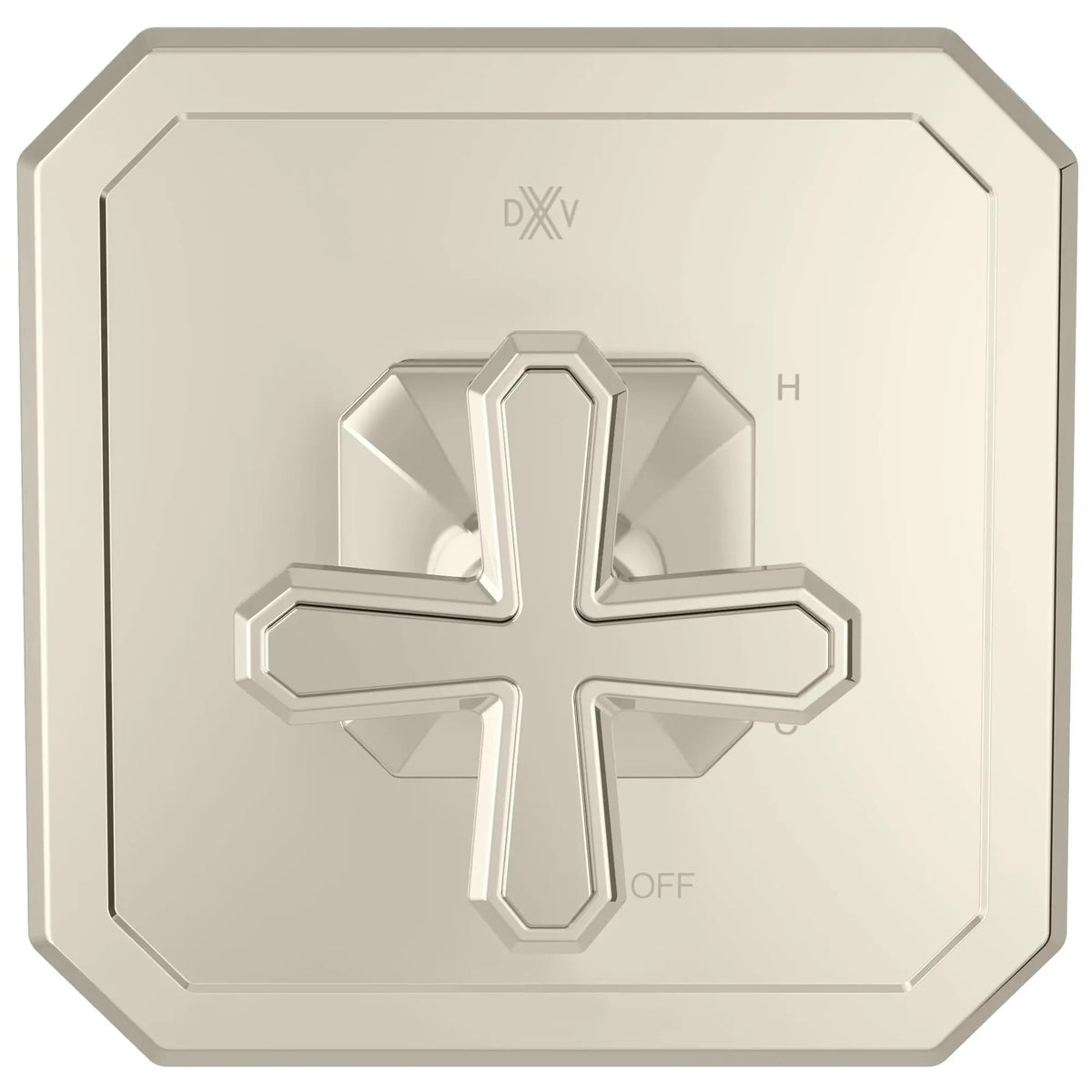 DXV Belshire Single Handle Pressure Balance Valve Trim Only with Cross Handle in Platinum Nickel (D35170520.150)