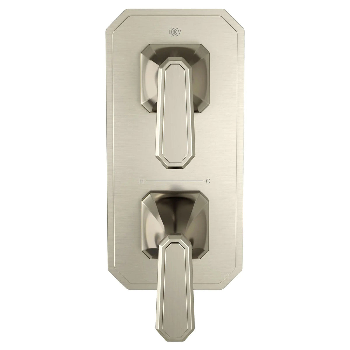 DXV Belshire 2-Handle Thermostatic Valve Trim Only with Lever Handles in Brushed Nickel (D35170527.144)