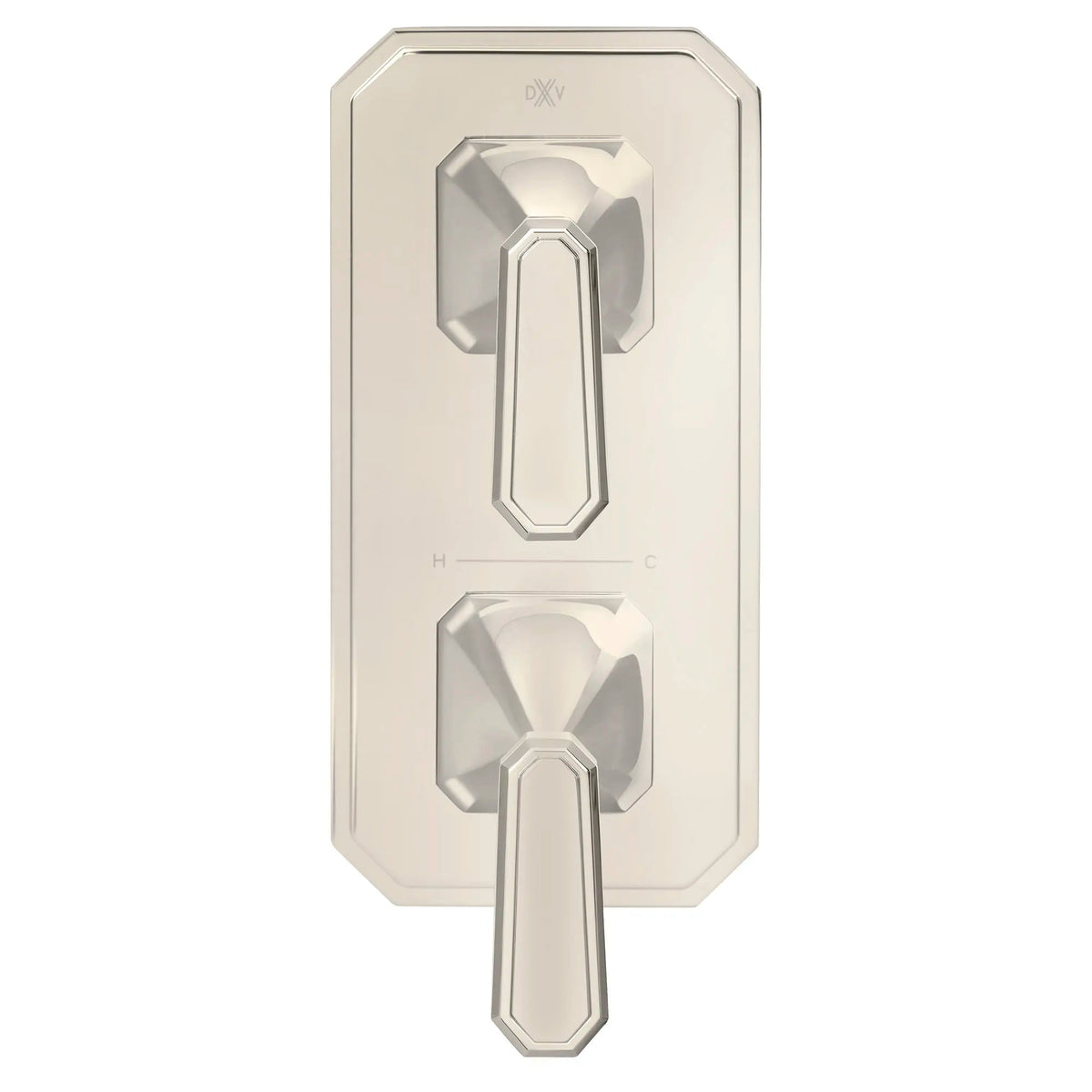 DXV Belshire 2-Handle Thermostatic Valve Trim Only with Lever Handles in Platinum Nickel (D35170527.150)