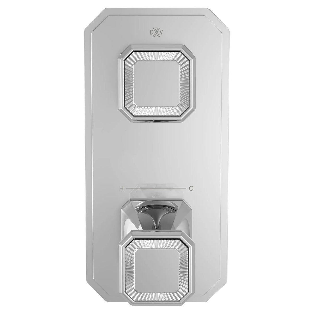 DXV Belshire 2-Handle Thermostatic Valve Trim Only with Cushion Handles in Polished Chrome (D35170529.100)
