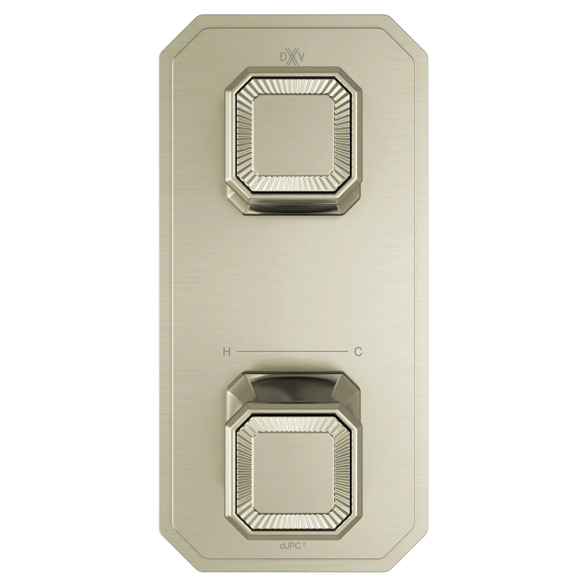 DXV Belshire 2-Handle Thermostatic Valve Trim Only with Cushion Handles in Brushed Nickel (D35170529.144)