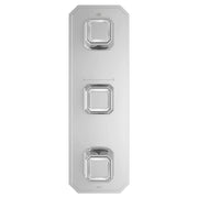 DXV Belshire 3-Handle Thermostatic Valve Trim Only with Cushion Handles in Polished Chrome (D35170539.100)