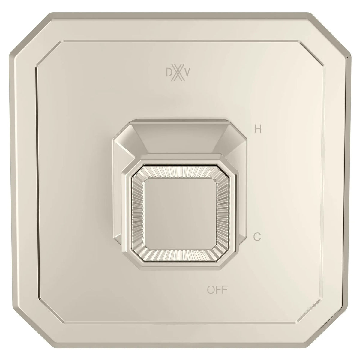 DXV Belshire Single Handle Pressure Balance Valve Trim Only with Cushion Handle in Platinum Nickel (D35170540.150)