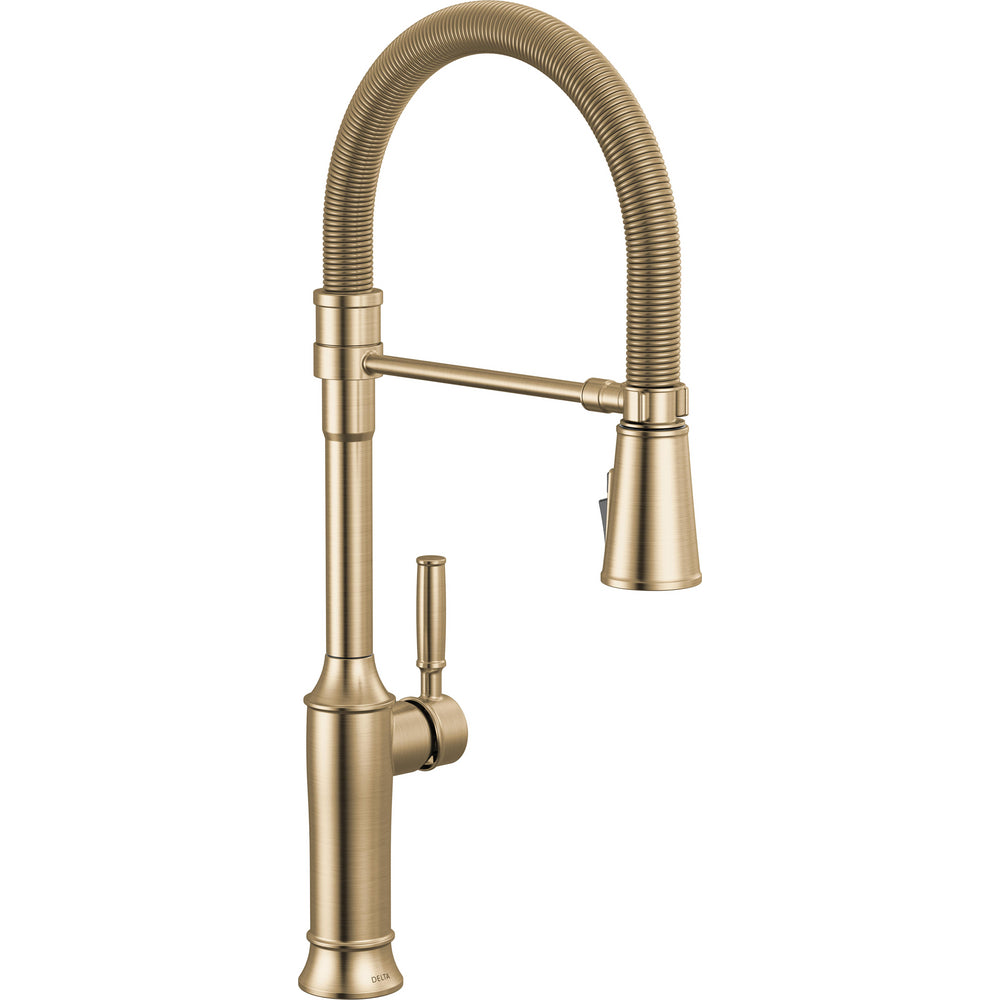 Delta Renaldi Single-Handle Pull-Down Spring Kitchen Faucet - Champagne Bronze