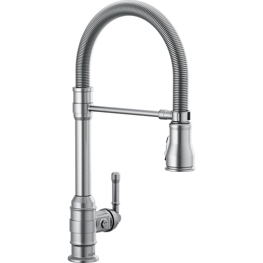 Delta Broderick Spring Tub Spout Pull-Down Kitchen - Arctic Stainless