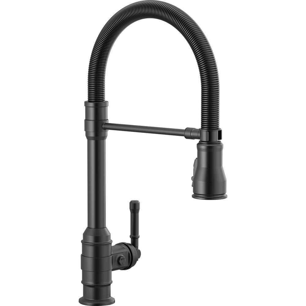 Delta Broderick Spring Tub Spout Pull-Down Kitchen - Matte Black