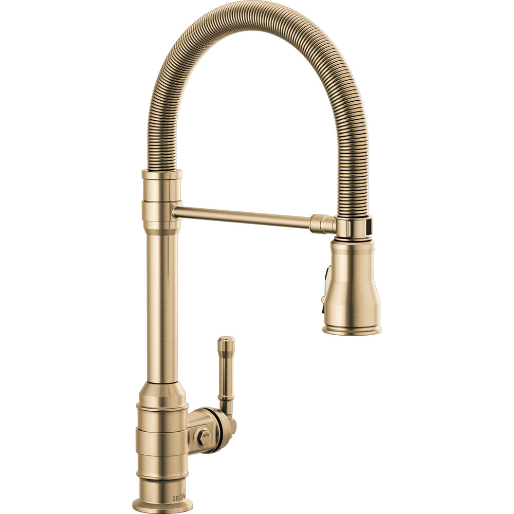 Delta Broderick Spring Tub Spout Pull-Down Kitchen - Champagne Bronze