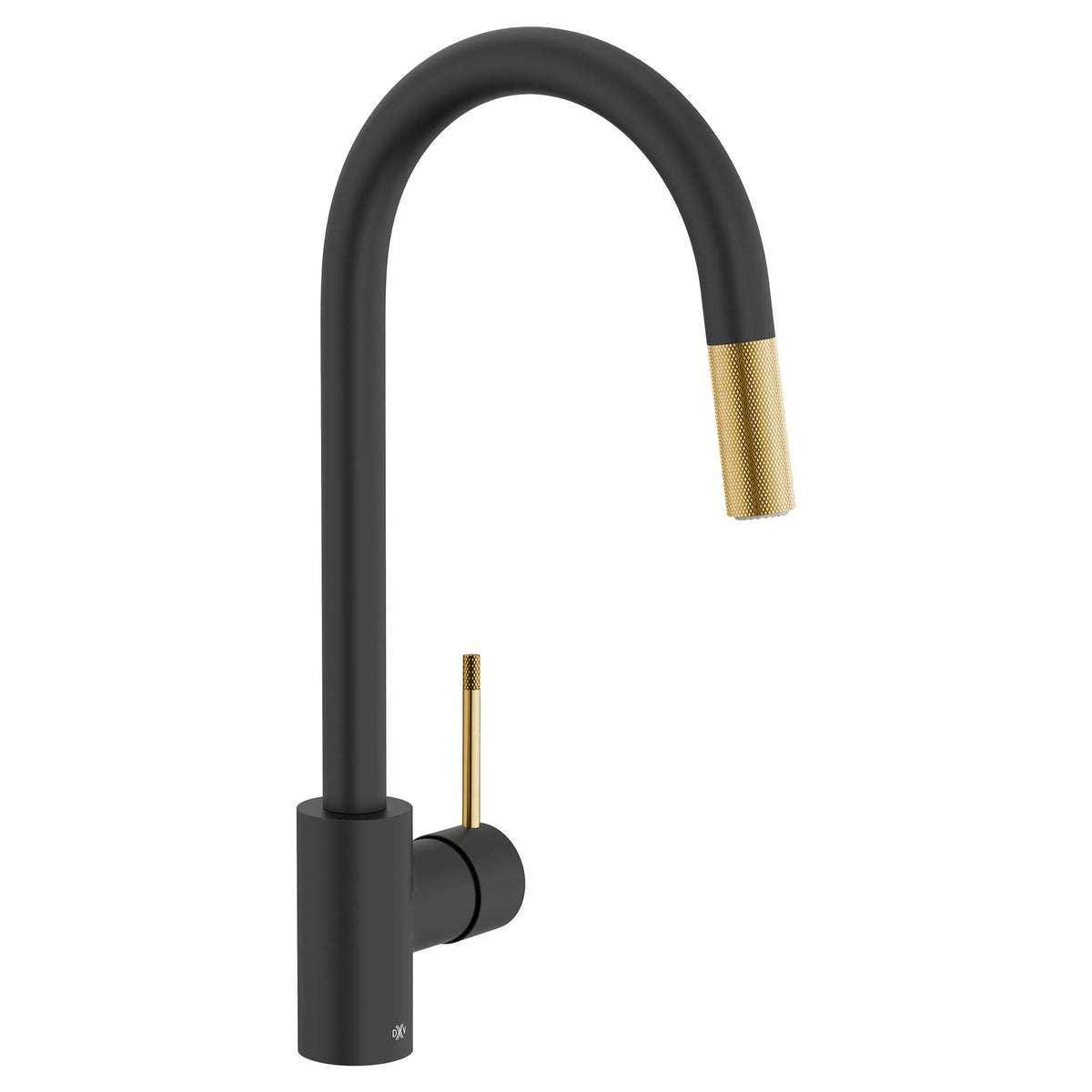 DXV Etre Single Handle Pull-Down Kitchen Faucet with Lever Handle in Matte Black/Satin Brass (D35404300.249) - view 2