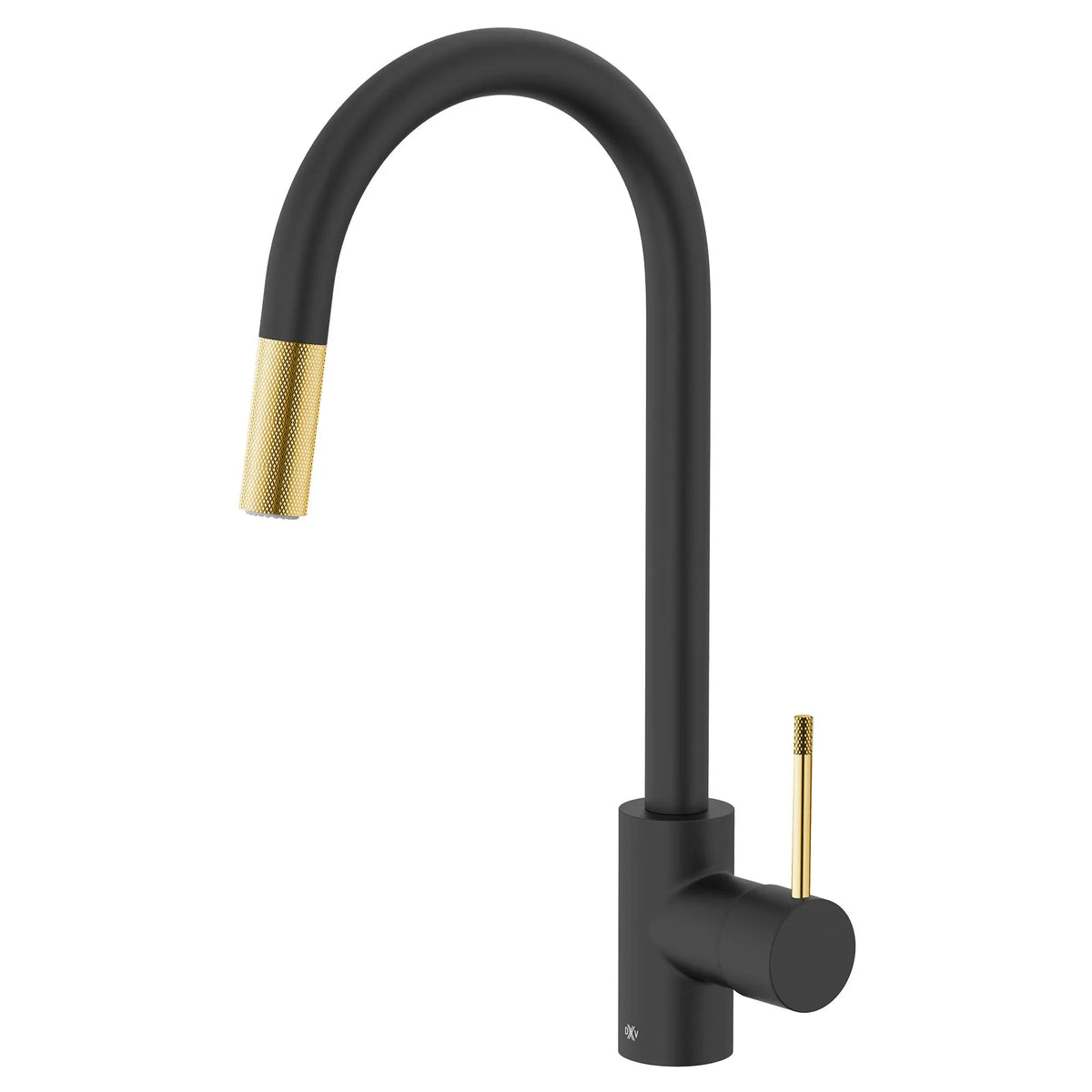 DXV Etre Single Handle Pull-Down Kitchen Faucet with Lever Handle in Matte Black/Satin Brass (D35404300.249) - view 6