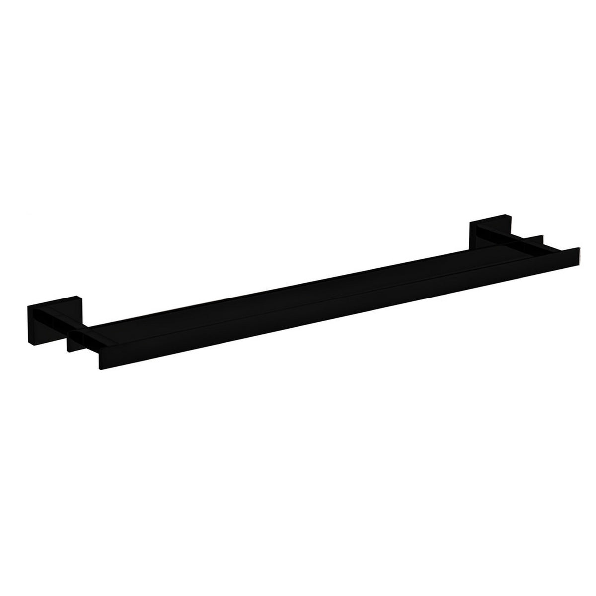 Kube Bath Aqua Plato 24" Double Towel Bar - Black (9711-24-BK)
