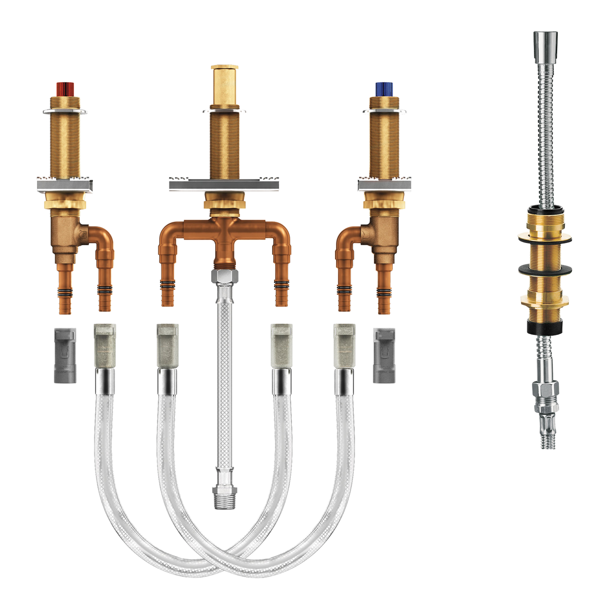 Moen M-Pact Roman Tub with Diverter 10" - 24" Center 1/2" Cpvc Crimp Ring Pex Connection 9793 in Chrome (9793)