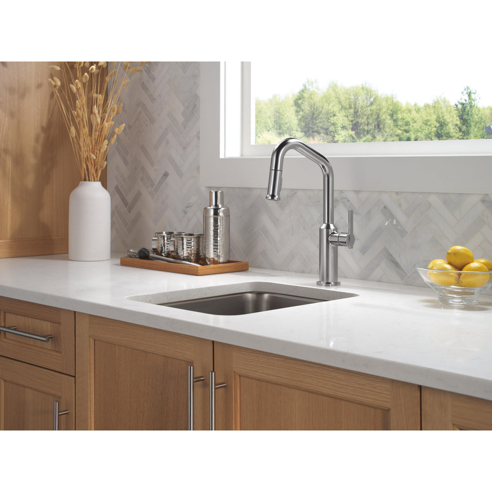 Delta Cordova-Bar/Prep Pulldown Faucet Angle Spout