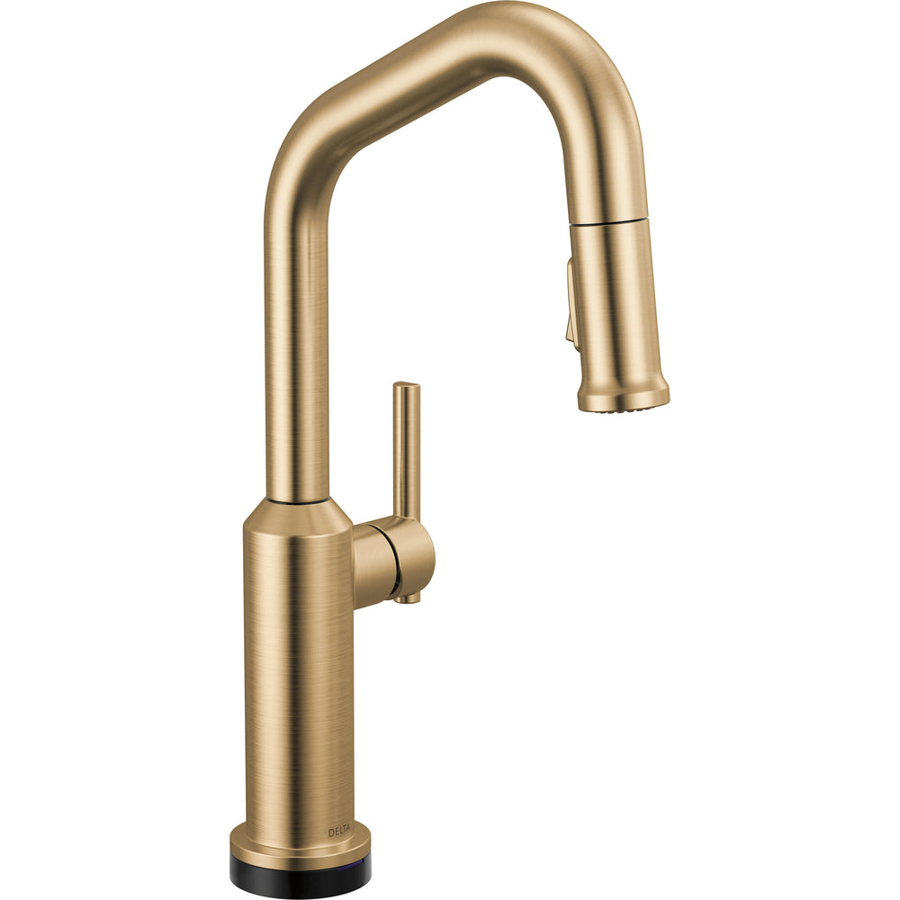 Delta Cordova-Touchless Bar/Prep Pulldown Faucet Angle Spout - Champagne Bronze
