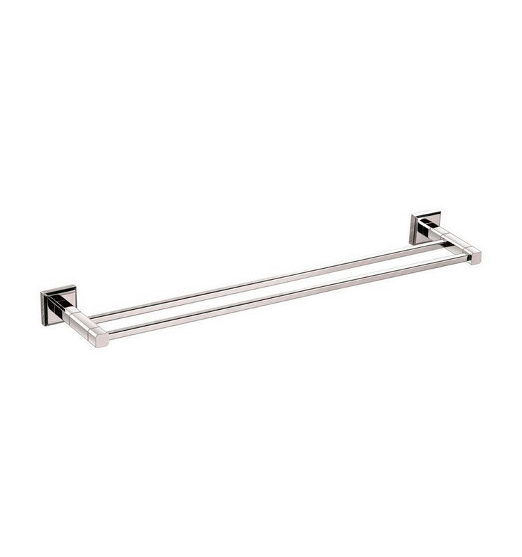 Kube Bath Aqua Nuon 24" Double Towel Bar - Chrome (9911-24)