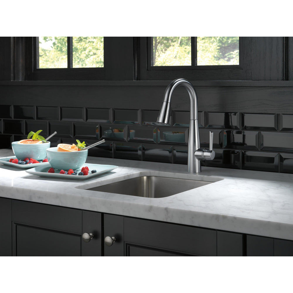 Delta Single Handle Pull-Down Bar/Prep Faucet - Arctic Stainless