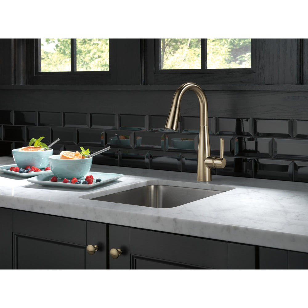 Delta Single Handle Pull-Down Bar/Prep Faucet - Champagne Bronze
