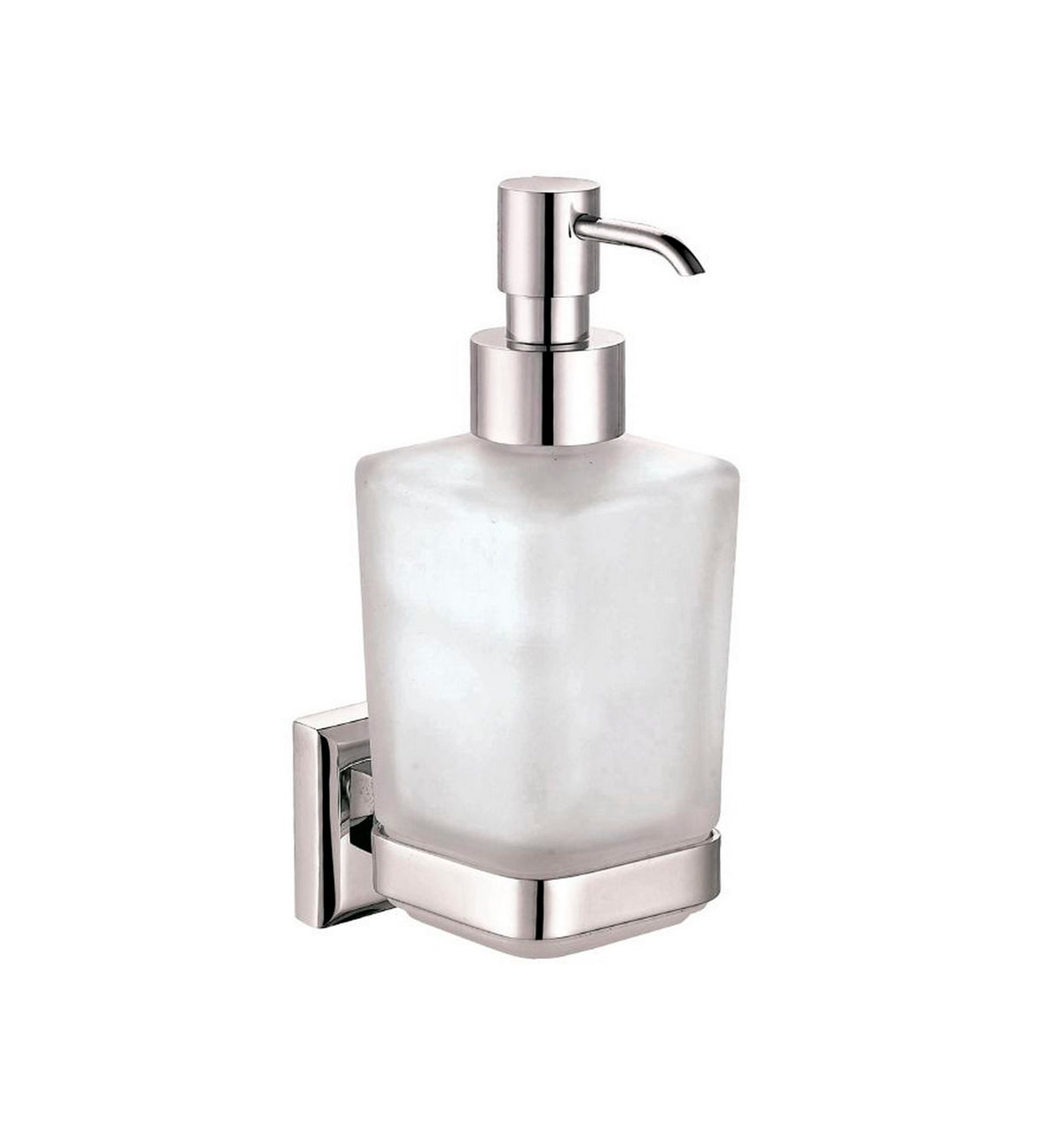Kube Bath Aqua Nuon Wall Mount Frosted Glass Soap Dispenser - Chrome (9933)