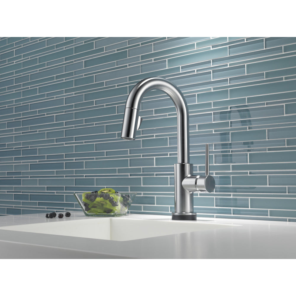 Delta Trinsic Pull-Down Bar/Prep Faucet With T2O - Arctic Stainless