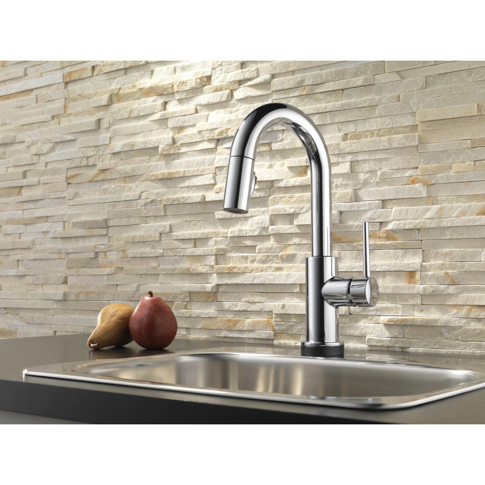 Delta Trinsic Pull-Down Bar/Prep Faucet With T2O - Chrome