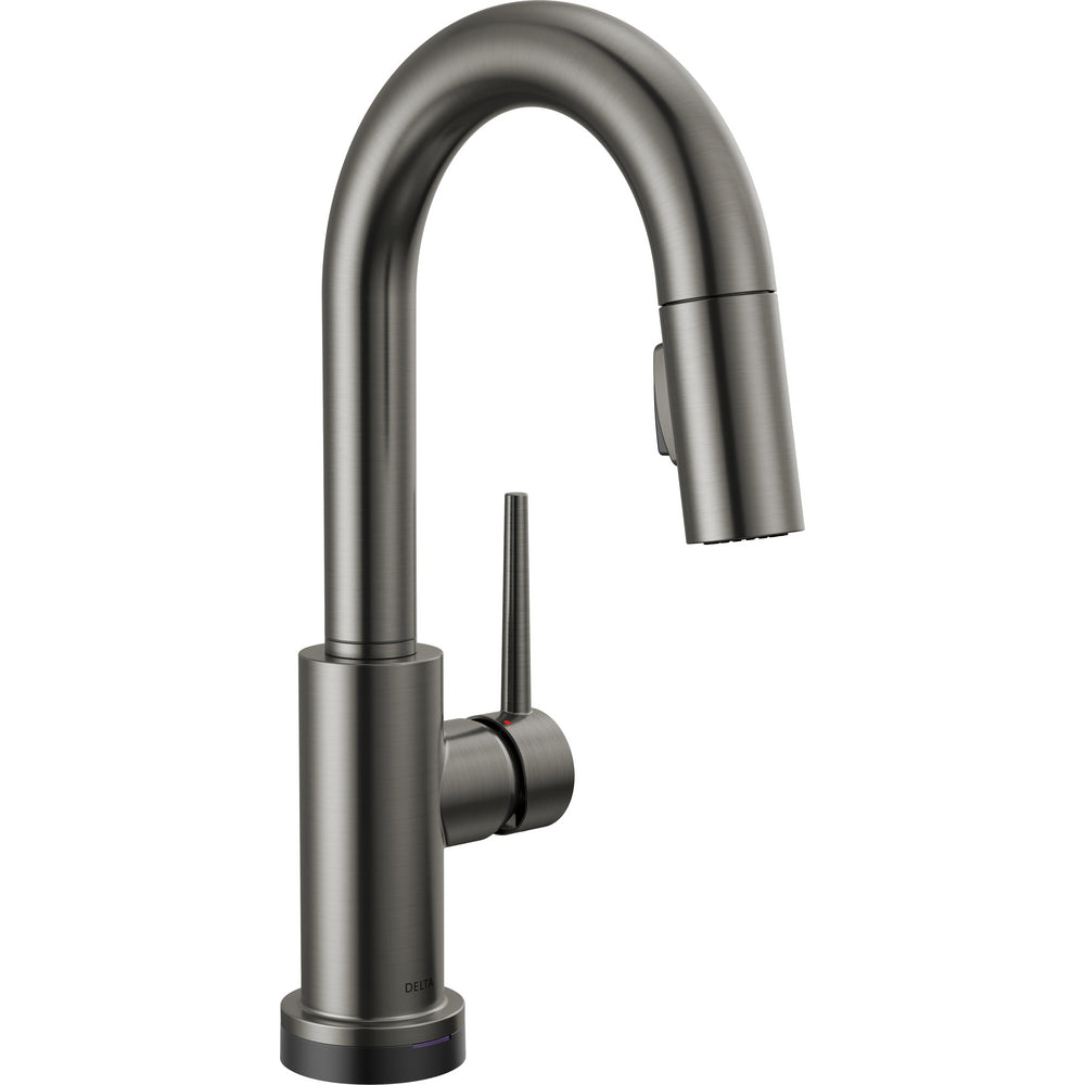 Delta Trinsic Bar Pulldown Touchless Kitchen Faucet - Black Stainless