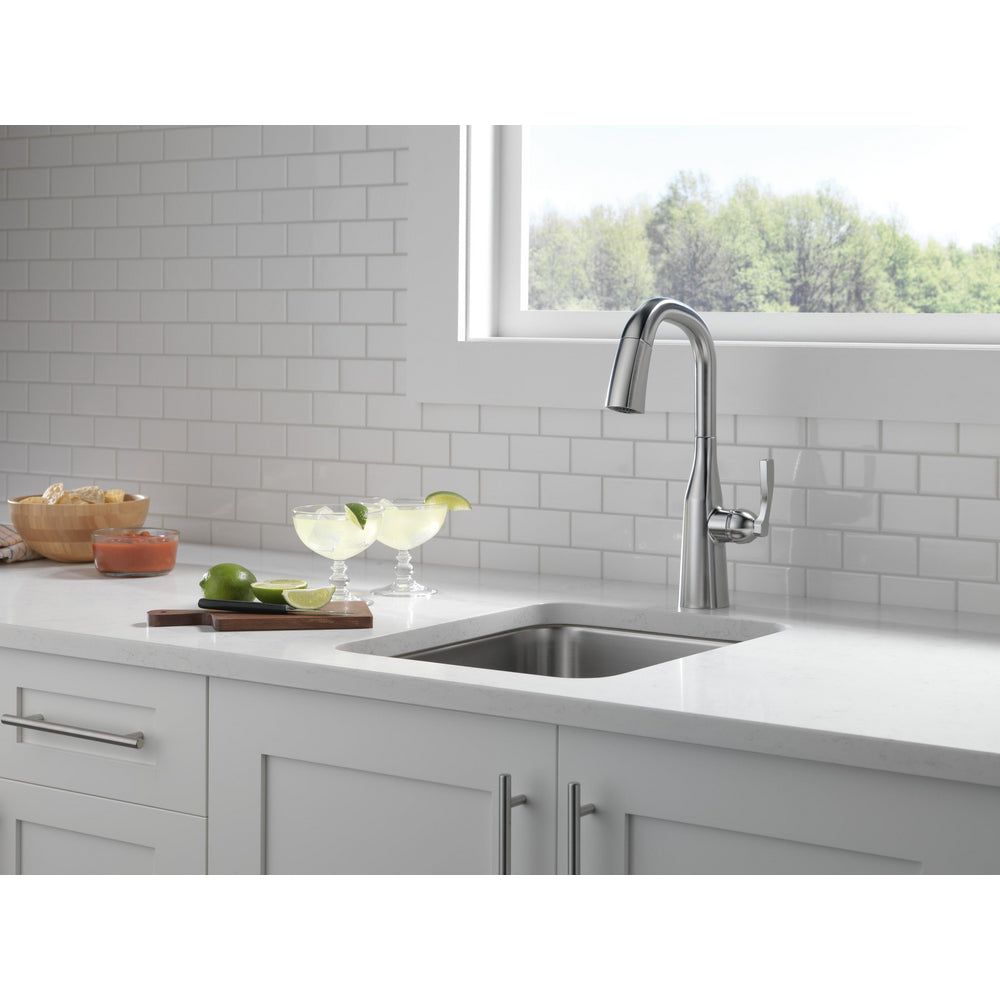 Delta Stryke Pull-Down Bar/Prep Faucet 1L - Arctic Stainless