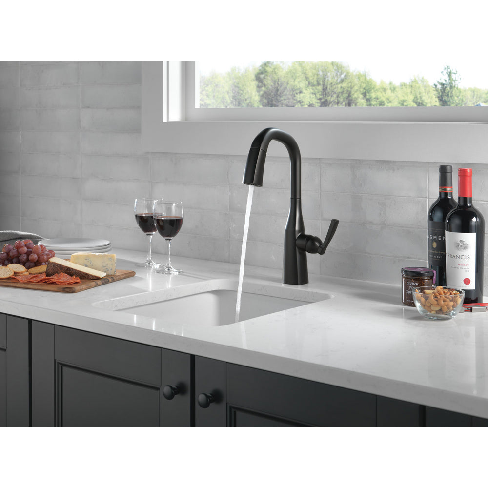Delta Stryke Pull-Down Bar/Prep Faucet 1L - Matte Black