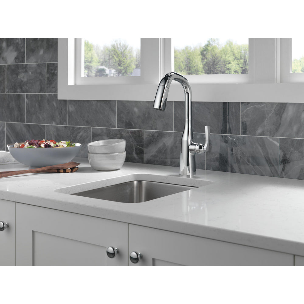 Delta Stryke Pull-Down Bar/Prep Faucet 1L - Chrome