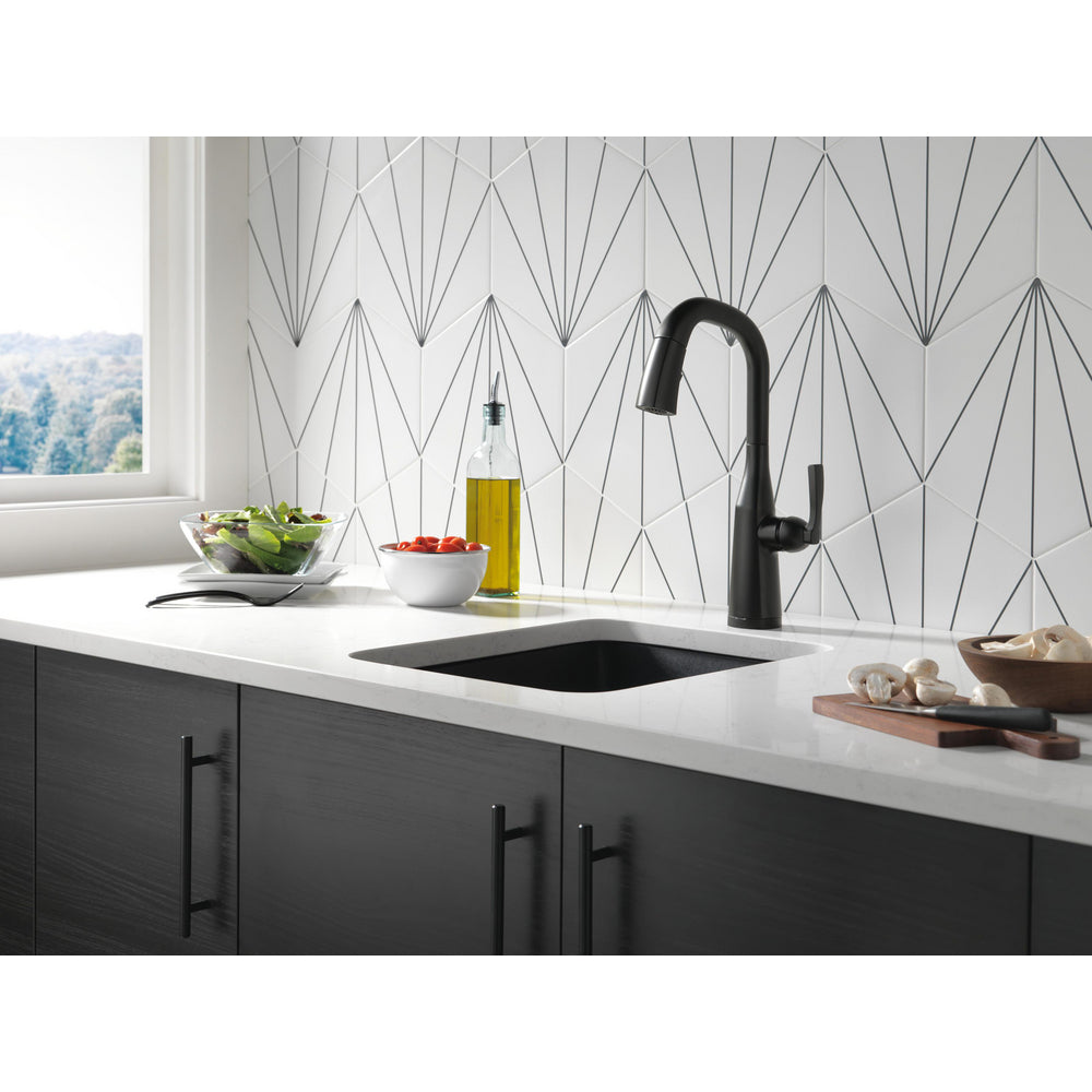 Delta Stryke Touch2O Pull-Down Bar/Prep Faucet 1L - Matte Black