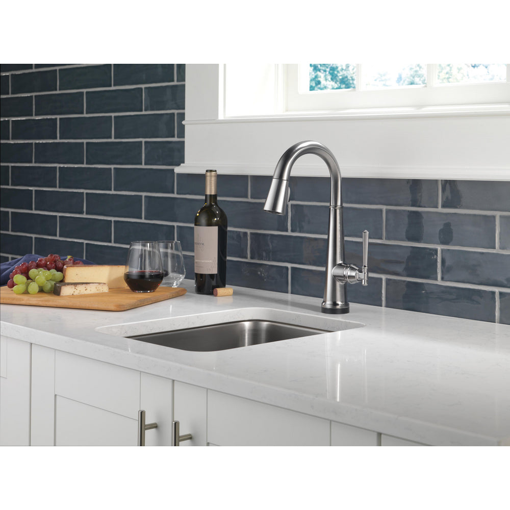 Delta Emmeline Touch2O Pull-Down Bar/Prep Faucet 1L - Arctic Stainless