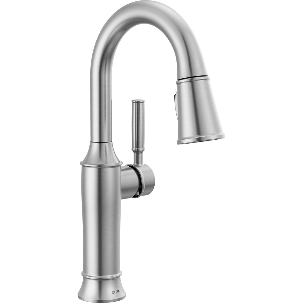 Delta Renaldi Single Handle Pull-Down Bar / Prep Faucet - Arctic Stainless