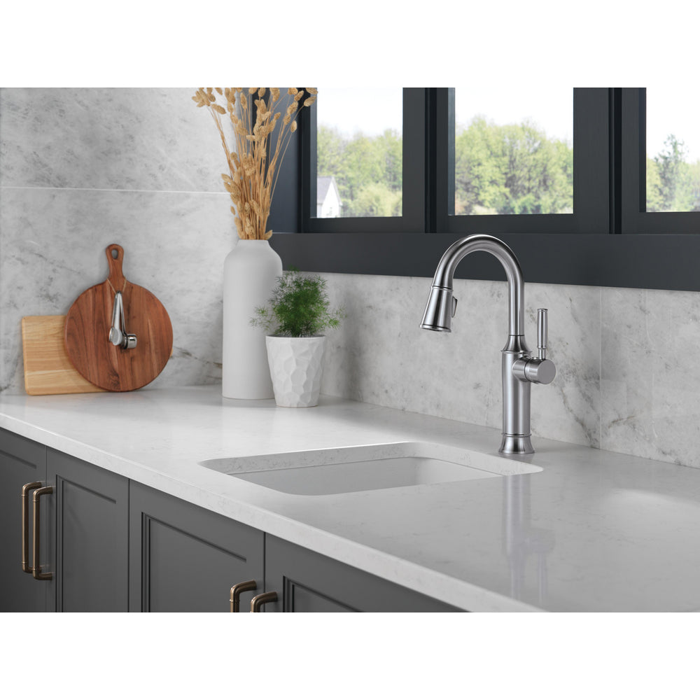 Delta Renaldi Single Handle Pull-Down Bar / Prep Faucet