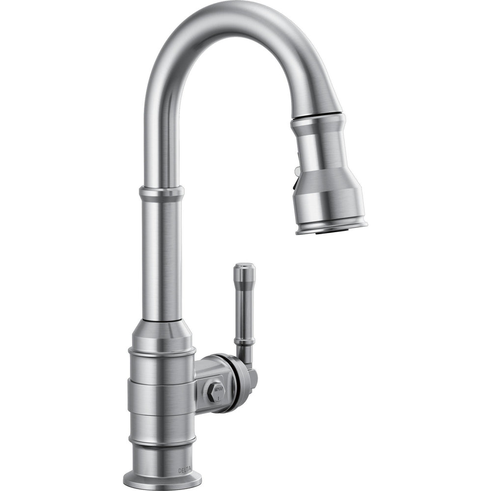 Delta Broderick Pull-Down Bar/Prep Faucet 1L - Arctic Stainless