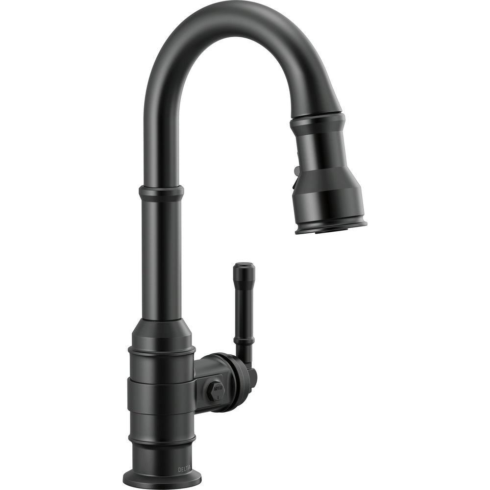 Delta Broderick Pull-Down Bar/Prep Faucet 1L - Matte Black