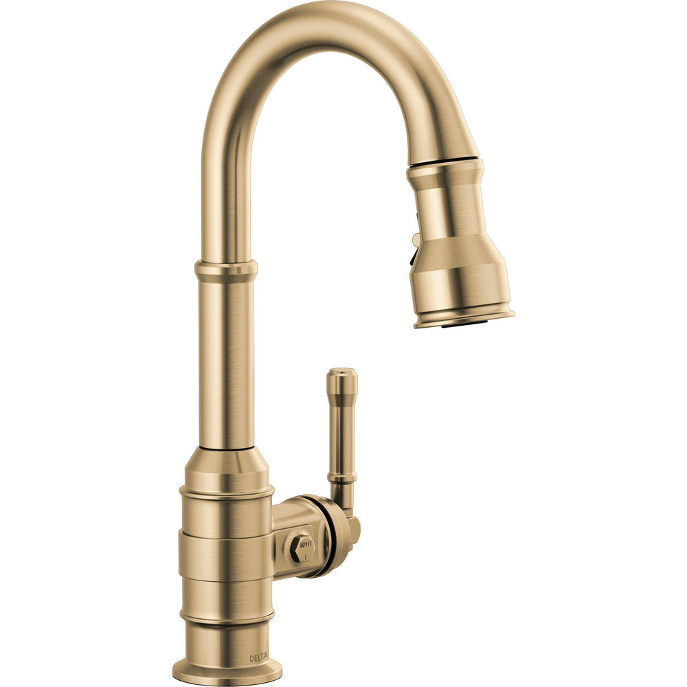 Delta Broderick Pull-Down Bar/Prep Faucet 1L - Champagne Bronze