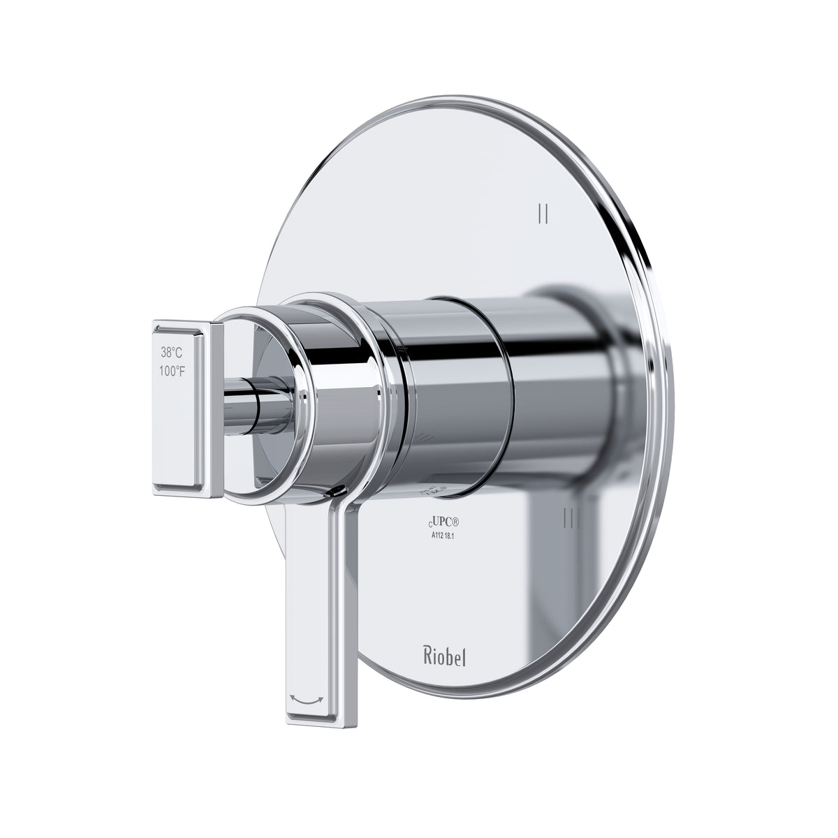 Riobel Manifesto 1/2" Thermostatic & Pressure Balance Valve Trim with 5 Functions - Chrome (TMF45C)