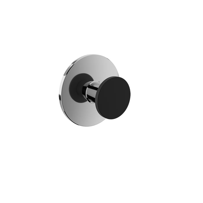 Baril AIR B80 Bathrobe Holder A80-1069-00 in Chrome / Matte Black
