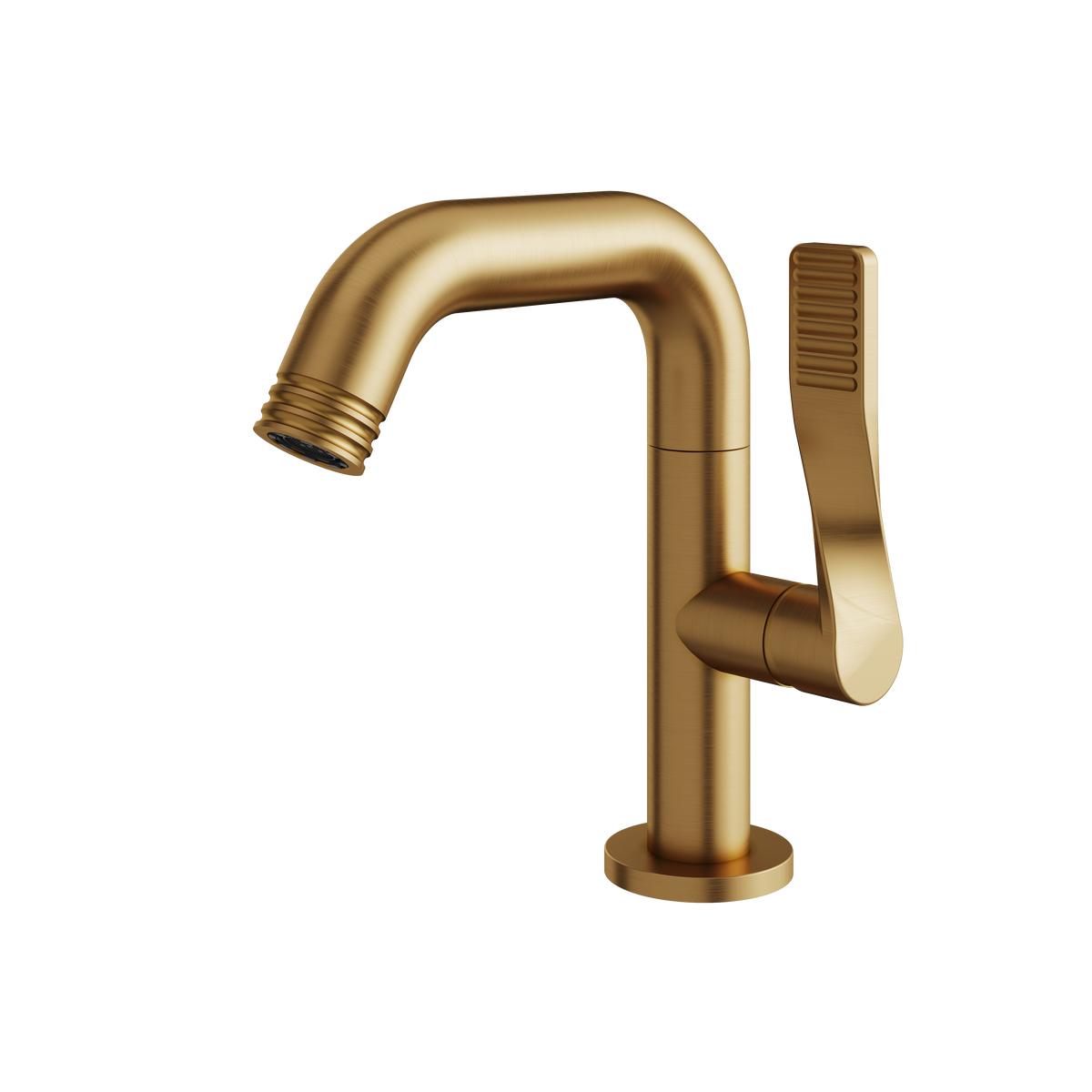 Aquabrass Solo Tubo Single-hole Lavatory Faucet 12014 in brushed gold