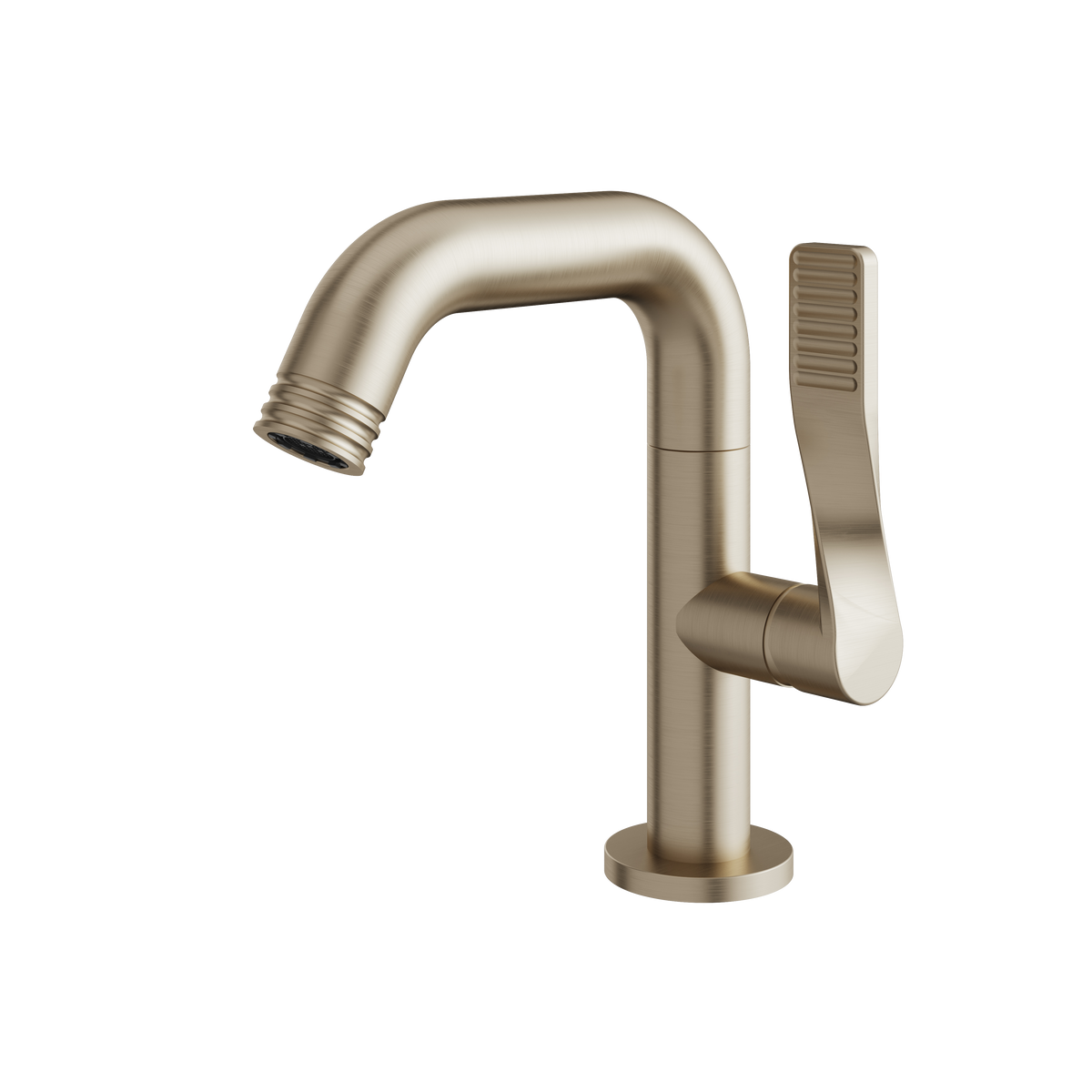 Aquabrass Solo Tubo Single-hole Lavatory Faucet 12014 in brushed nickel