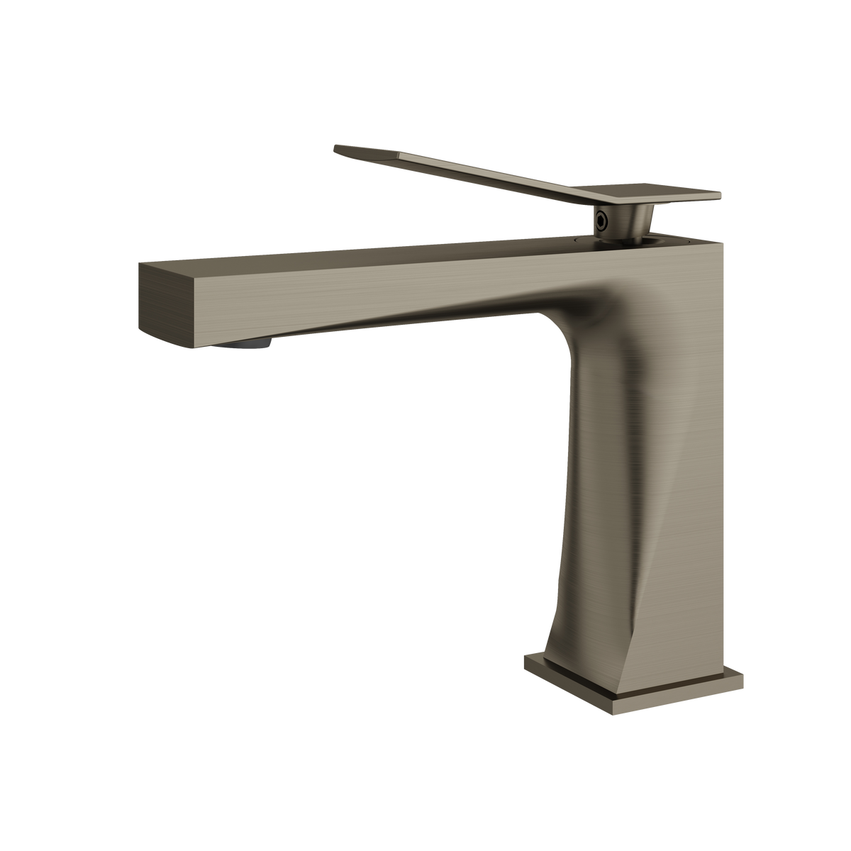 Aquabrass Chicane Single-hole Lavatory Faucet 19014 in brushed black chrome