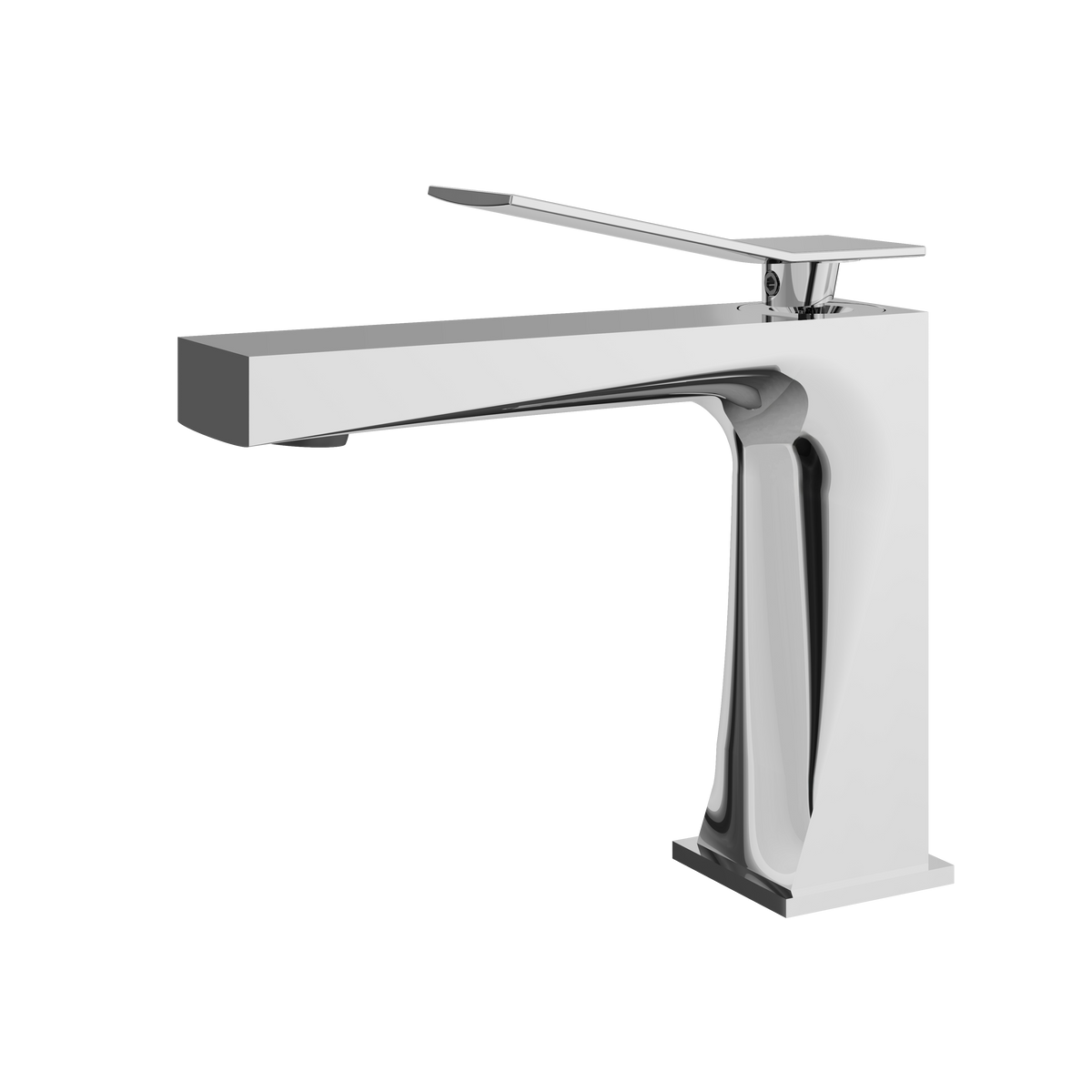 Aquabrass Chicane Single-hole Lavatory Faucet 19014 in polished chrome