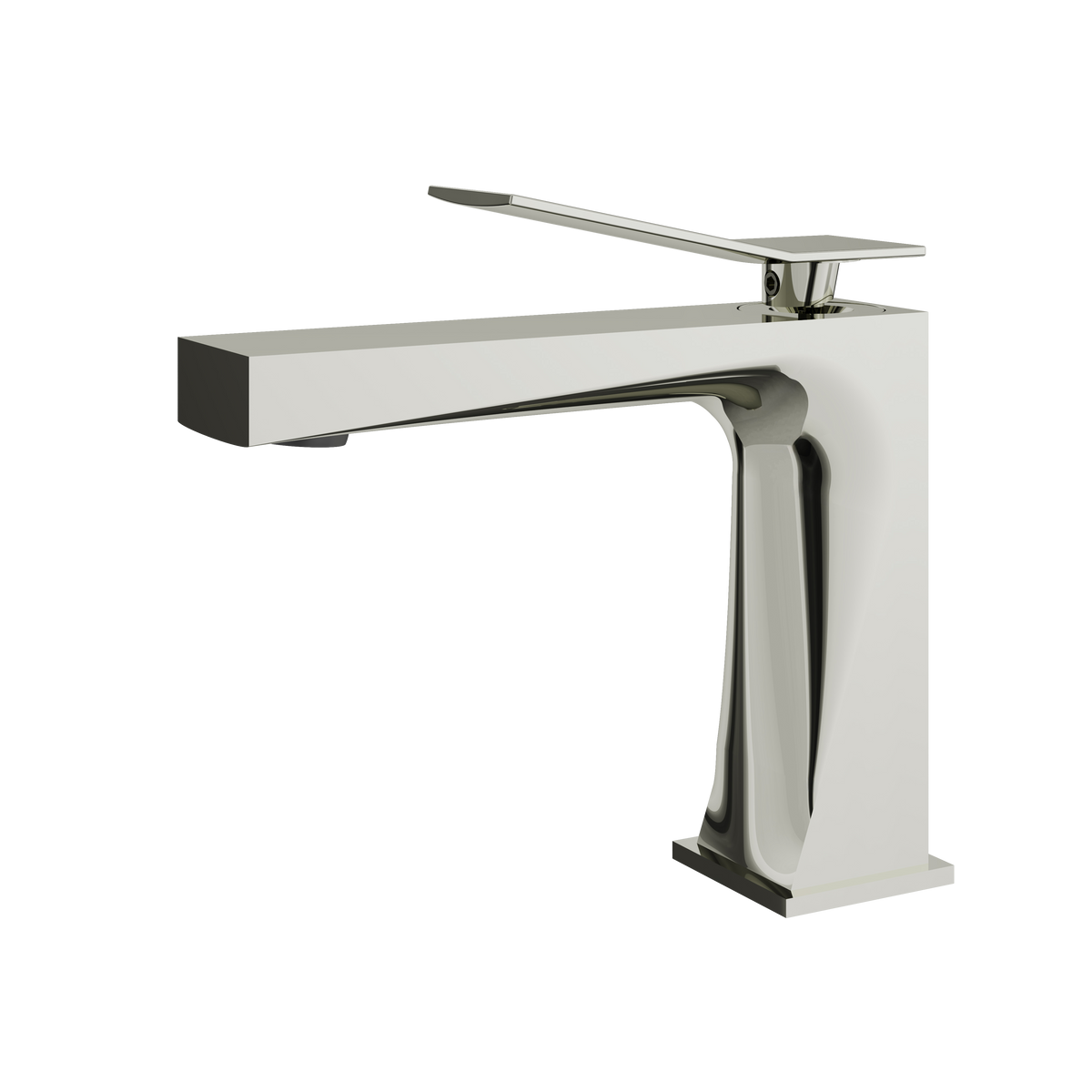 Aquabrass Chicane Single-hole Lavatory Faucet 19014 in polished nickel