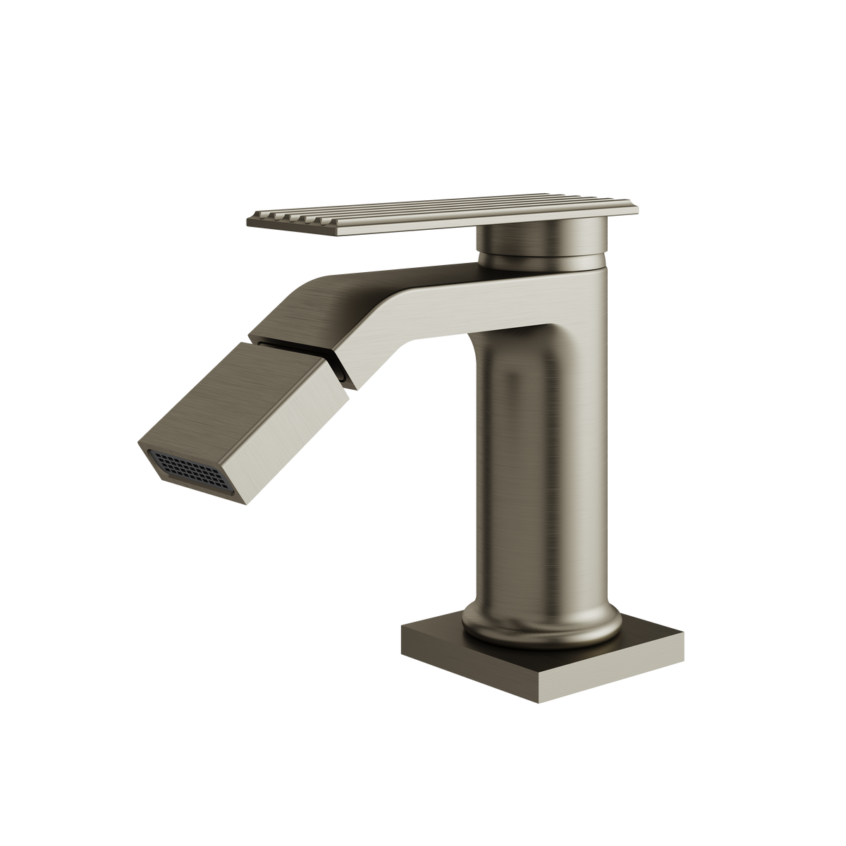 Aquabrass Tosca Single-hole Bidet with Swivel Spray 34124 in brushed black chrome