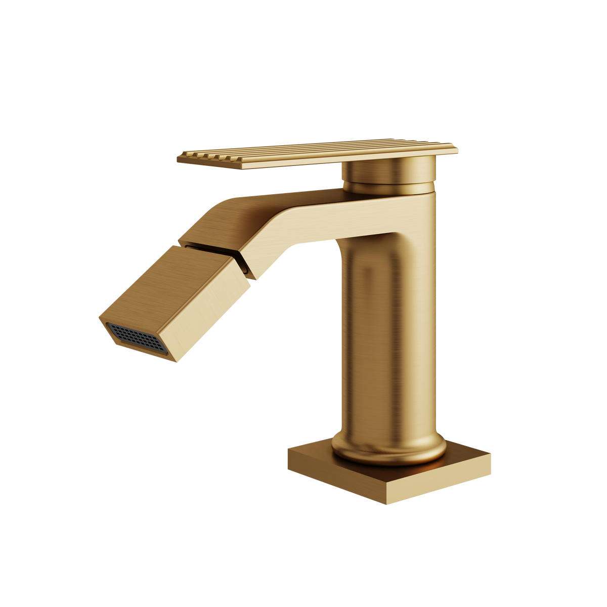 Aquabrass Tosca Single-hole Bidet with Swivel Spray 34124 in brushed gold