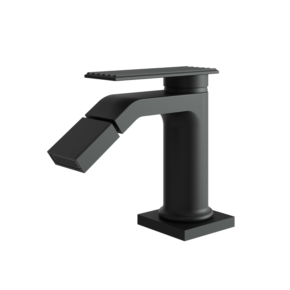 Aquabrass Tosca Single-hole Bidet with Swivel Spray 34124 in black