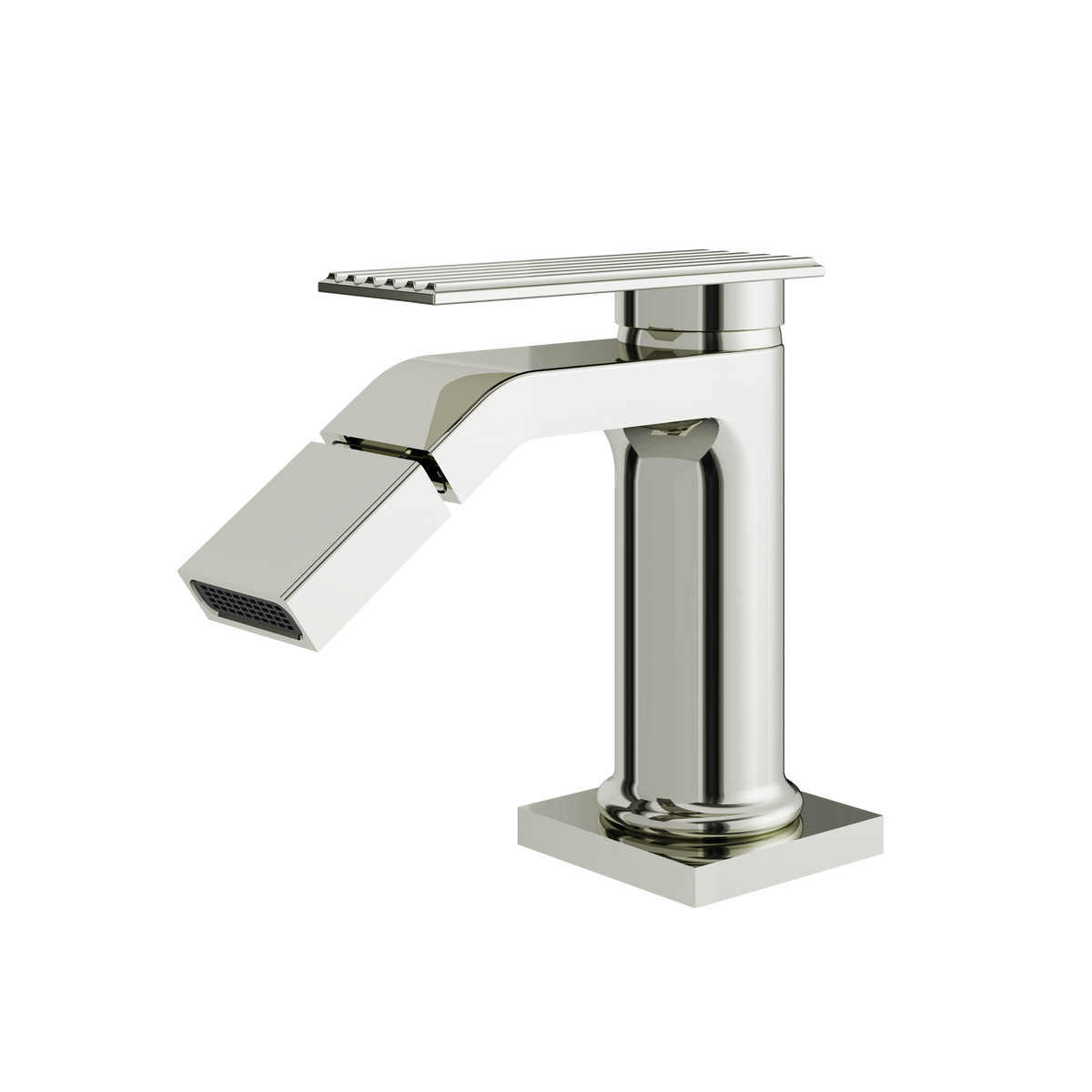 Aquabrass Tosca Single-hole Bidet with Swivel Spray 34124 in polished nickel