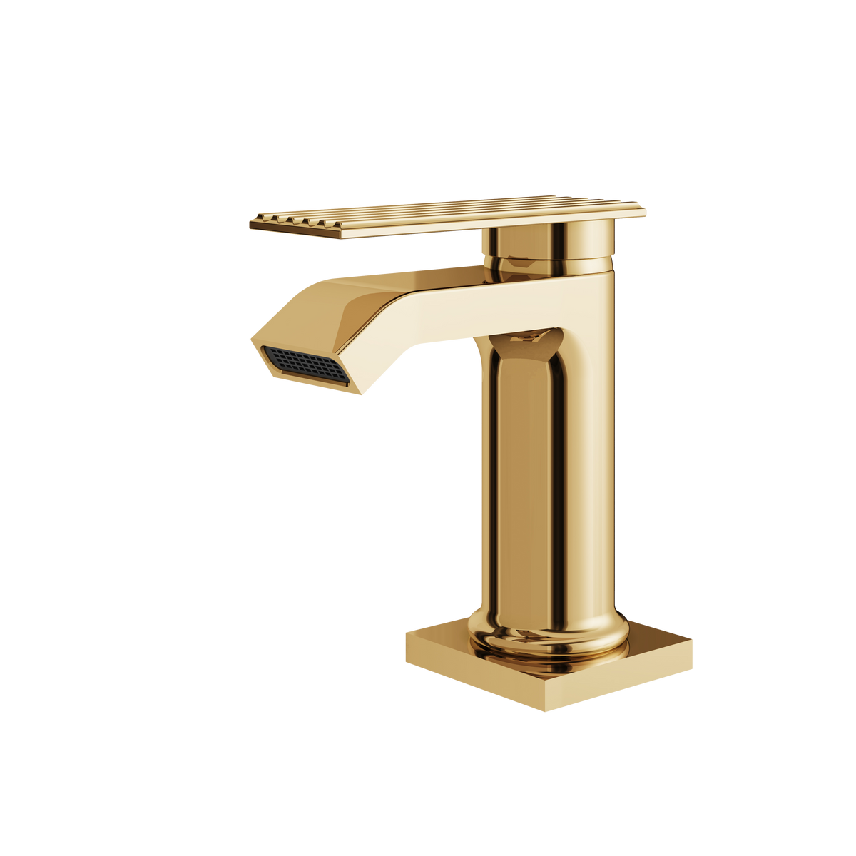 Aquabrass Tosca Short Single-hole Lavatory Faucet 34144 in polished gold