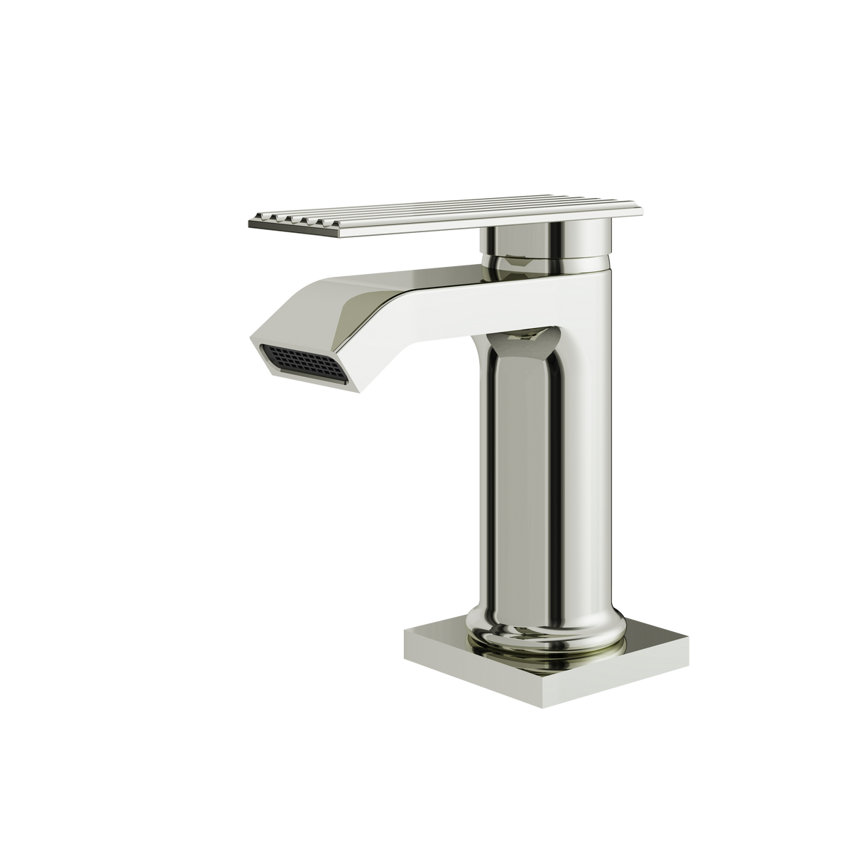 Aquabrass Tosca Short Single-hole Lavatory Faucet 34144 in polished nickel
