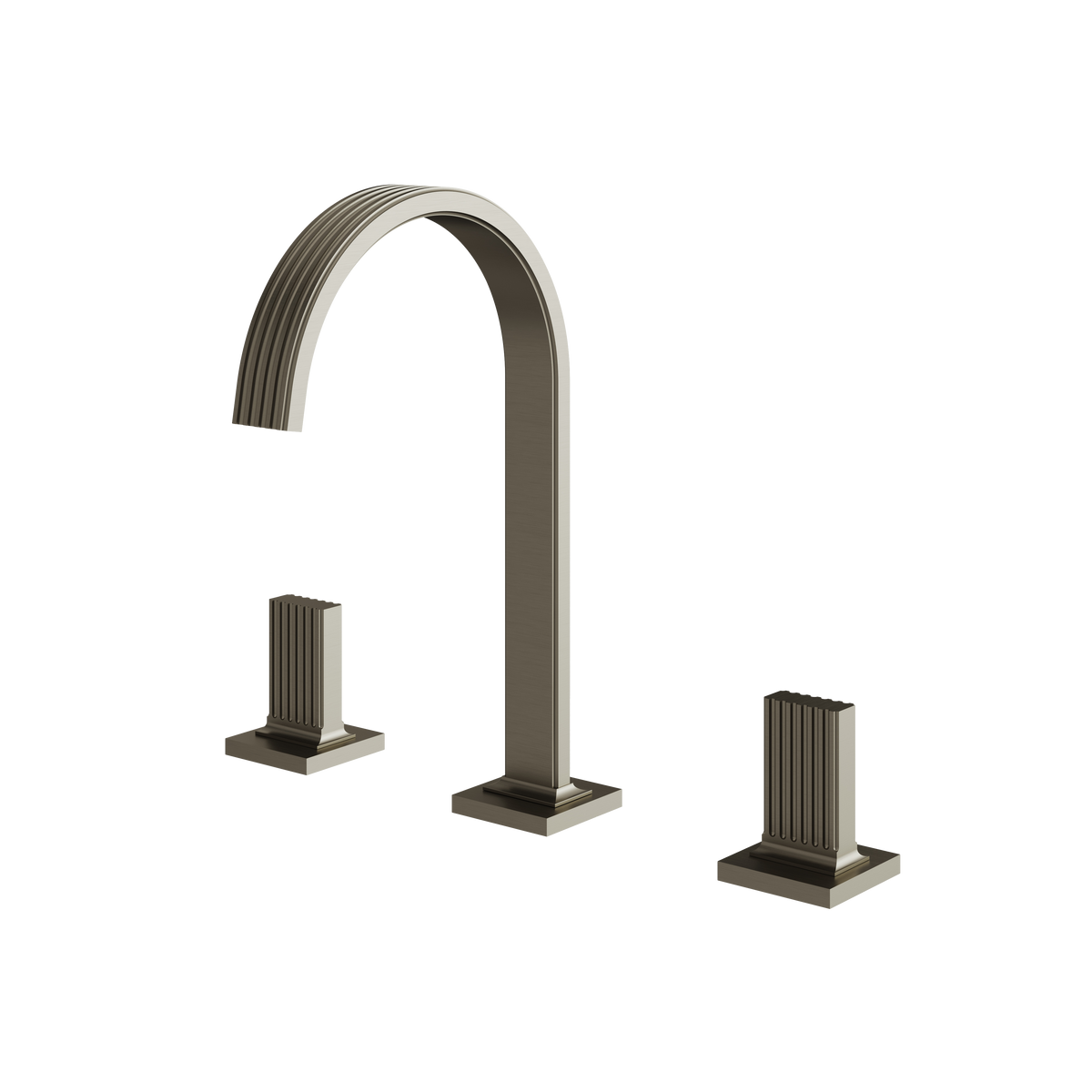 Aquabrass Tosca Widespread Lavatory Faucet 34716PB in brushed black chrome