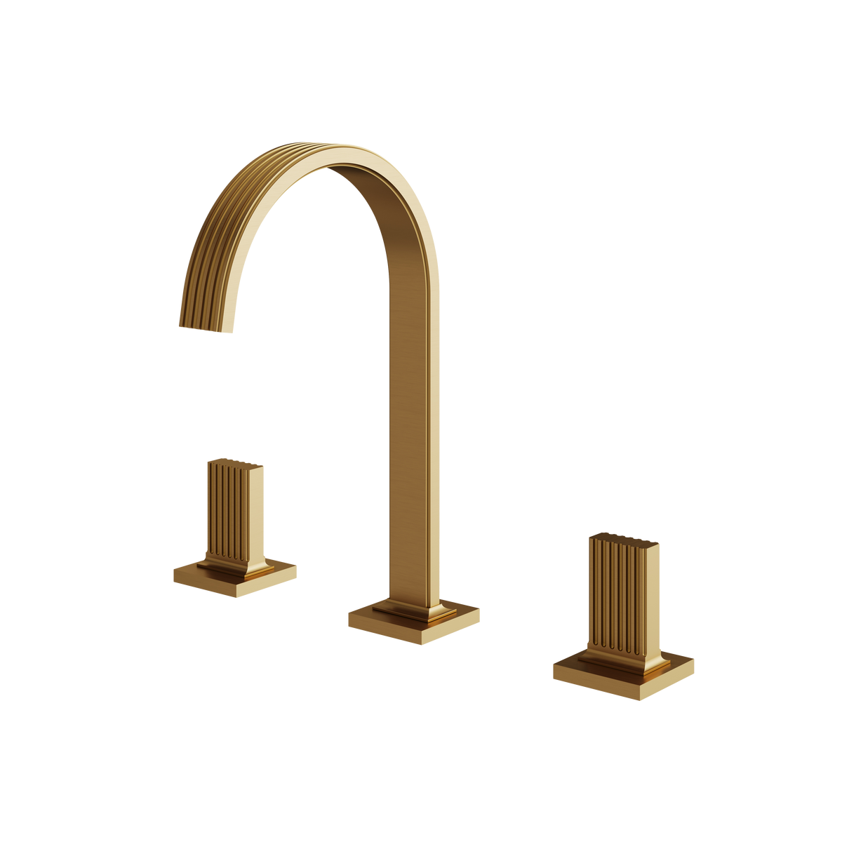 Aquabrass Tosca Widespread Lavatory Faucet 34716PB in brushed gold