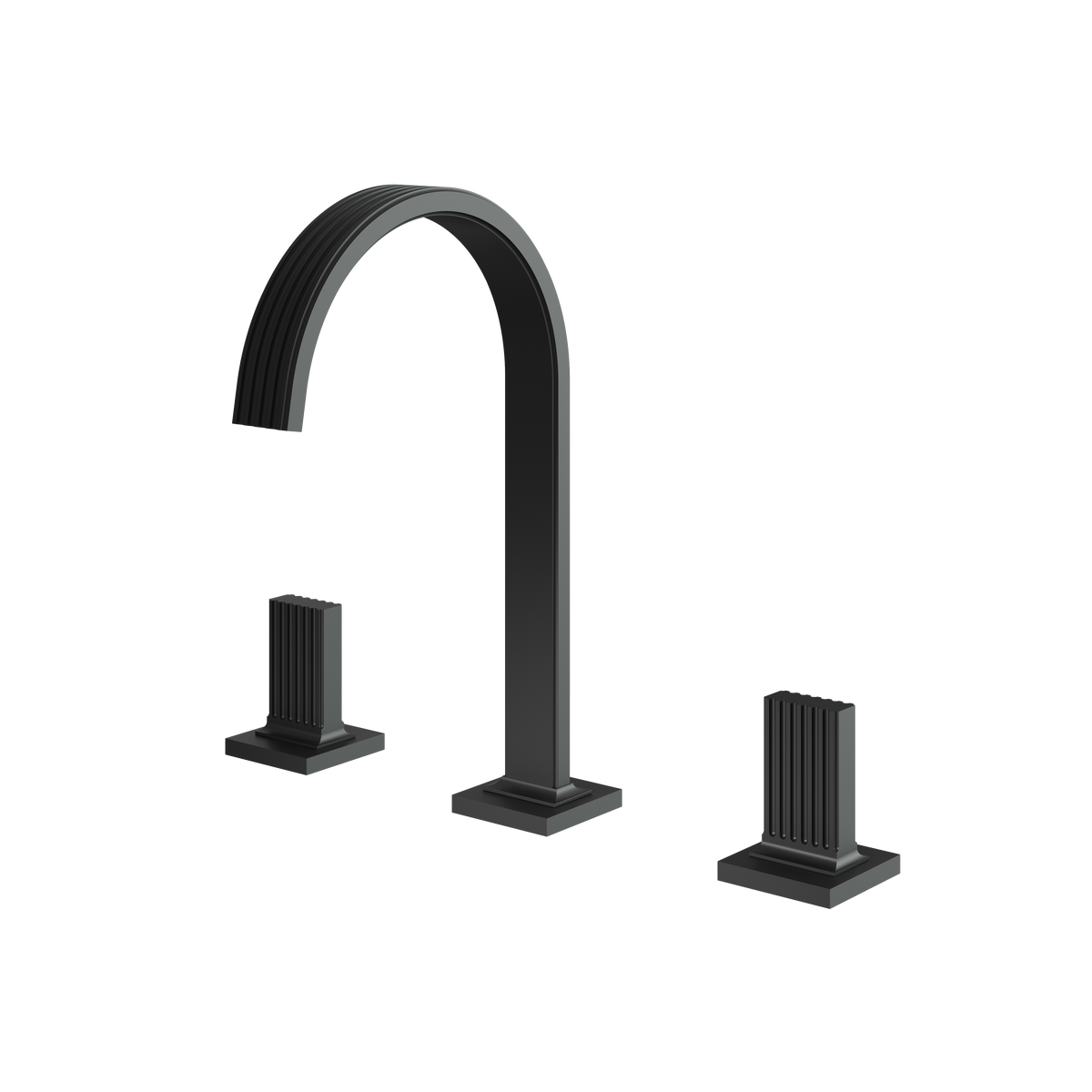 Aquabrass Tosca Widespread Lavatory Faucet 34716PB in black
